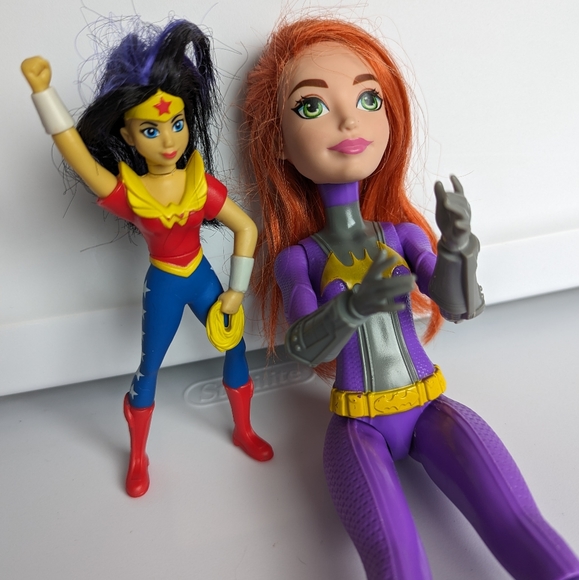 DC Comics Batgirl Wonder Woman Action Figures 12in 5in Mattel McDonald's Toy Set - Picture 2 of 12
